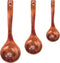 3PCS Wooden Ladle Spoon Set by HANSGO, Non-Stick Natural Teak Wood Kitchen Utensils for Cooking, Stirring, Serving