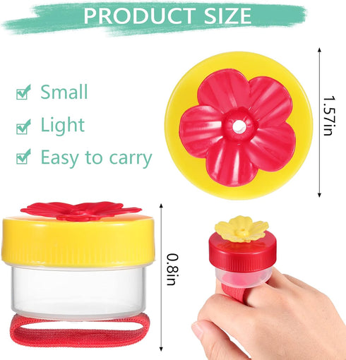 Zopeal 2 Pieces Hummingbird Wrist Feeder, Outdoor Hand Feeder with Adjustable Strap, Mini Hand Feeding Tools