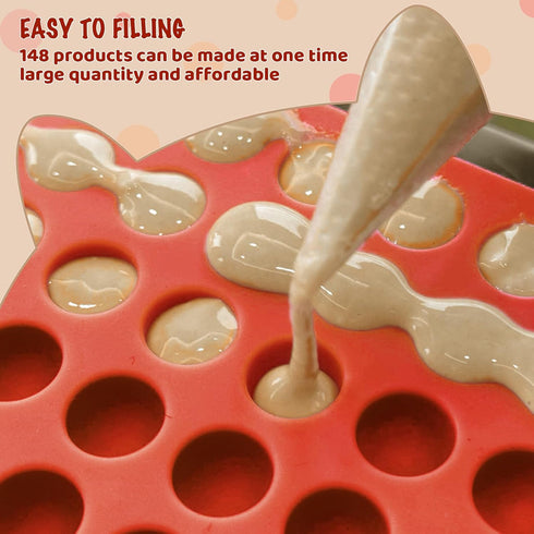 148 HKNMTT Mini Semi Sphere Shape Molds Silicone, Cavities Round Baking Moulds for Dog Treats Snack Candy Chocolate
