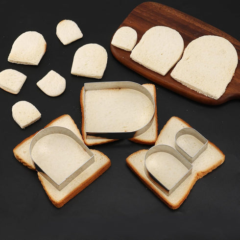 Set 4 2 5 inches, Arched Cookie Cutter ANCKNE piece geometric cookie cutter molds - Stainless steel from to Cake