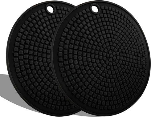 2 Pcs Round Silicone Trivets Pot Holder Mats, Extra Thick Silicone Trivets