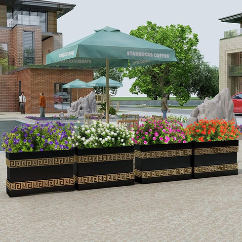 RECUTMS Artificial Flowers, Fake Boxwood Outdoor UV Resistant Plants, Eucalyptus Greenery Shrubs for Home Garden