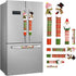 Christmas Refrigerator Handle Covers Set of 4, 3D Snowman Decor, Washable Fridge Door Handle Cover, Kitchen Christmas