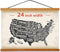 Magnetic Poster Hanger Frame for 24x36, 24x30, 24x32 Movie Music Posters Wall Art, Teak Wood Picture Frames for Large