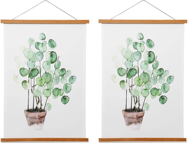 Magnetic Poster Hanger Frame for 13x19, 13x17, 13x16 Movie Music Posters, 2 Pack Wood Picture Frames for Wall Art
