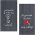 Kay Dee Dog Lover Embroidered Waffle Towel Set - Cotton, You Had Me at Woof & Dog Love