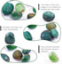 Hilitchi Green Agate Stone Tumbled Stones for Plants, Cacti & Succulents Bedding, 1lb (455g) Bag