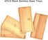 4PCS Mosaic Bamboo Coasters - Blank Base Trays for Crafts, Drinking Cup Coaster, DIY Mosaic Supplies