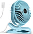 BESKAR Clip on Fan - Portable Small Desk Fan with Strong Airflow, 3 Speeds, USB Powered, Quiet