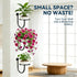 XNGZY 3 Pack Wall Planters for Indoor Plants, Wall Mounted Plant Holder, Metal Plant Floating Decor Shelves, Space