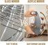 JUNEBRUSHS 4 Pack Self Adhesive Acrylic Mirror Tiles, 8 x 8 Inch Flexible Plastic Mirror Sheets, 2MM Thick