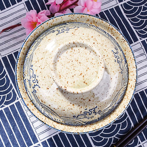 Ramen Bowl with Lid, Japanese Style 25.4 OZ Big Ceramic Bowl for Soup, Rice Noodle, and Porridge, Microwave Safe
