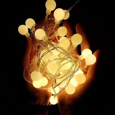 23ft 60 8 WERTIOO Globe String Lights Battery Operated LED Globe Lights with Remote, Modes & Timer Warm White String