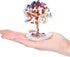 Jovivi Natural 7 Chakra Healing Crystals Tree on Agate Slice Base, Healing Stones Gem Money Tree for Feng Shui Home
