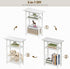 25.2" HET004WT1 Heybly Small Narrow Side Table for Small Space, Thin Bedside Table with Storage Basket, Skinny End
