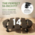 2 Packs 360Lockable 14") ZXZYHFTY Round Wooden Plant Stand with Wheels, Rolling Plant Stand with Wheels for Vertical
