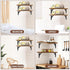 Gabotrie Set 4,L-Shaped Corner Floating Shelves of Wall Mounted Shelf,Rustic Wood Corner Shelvesfor Wall Storage