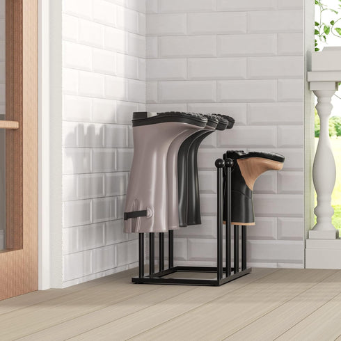 Closet, 4 pickpiff Free Standing Shoe Racks - Black Metal Boot Rack, Shoe Organizer for Dorm Room, Entryway, Bedroom