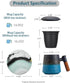 15.2 oz ZENS Tea Cup with Infuser and Lid for Loose Leaf Tea Steeper, Ceramic Tea Mug with Fine Tea Strainers