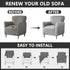 1 MIFXIN Banquet Armchair Slipcover Chair Cover with Arms Piece Spandex Elastic Stretch Accent Armchair Couch Sofa