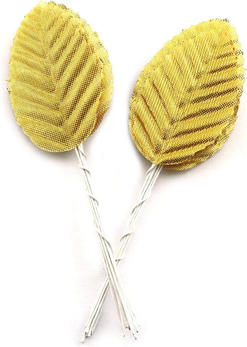 IVYRISE Silk Leaf 200PCS Golden Artificial Leaves for DIY Wedding Party Decor, Corsage Boutonniere Accessory