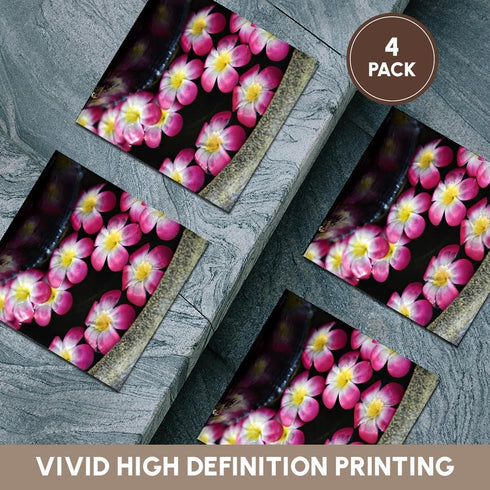 3dRose CST_76058_3 Flowers Floating in Water Fountain, Bangkok, Set of 4 Coasters