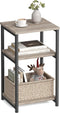 VASAGLE Side Table, Small End Table, Tall Nightstand for Living Room, Bedroom,