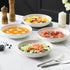 MALACASA 8.85" Large Pasta Bowls, 42 OZ White Salad and Soup Bowls Set of 4, Microwave & Dishwasher Safe