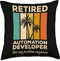 Retired Automation Developer Throw Pillow, Multicolor, 18x18