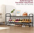 2-Tier Closet, 18-Pairs SLEEPING LAMB Long Shoe Organizer for Stackable Wide Shoe Rack Holds Low Shoe Shelf Storage