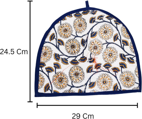 Indian Ombre Mandala Tea Cosy for Teapot, 100% Cotton, Insulated Kettle Cover for Home Kitchen