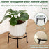 DEELF OUTLET 6-pack 9" Large Metal Plant Stands Indoor Outdoor Rustproof Iron Potted Plant Holder Heavy-duty Round