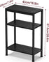 3 Narrow Side Table for Small Space, Tier Slim End Table, Thin Nightstand, Skinny Snack Couch Table, Sofa Bedside Table