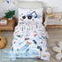4 Sets PERFEMET Car Toddler Bedding Kids Pieces Bed in A Bag for Boys Vehicles Truck Toddler Girl Comforter with Bed