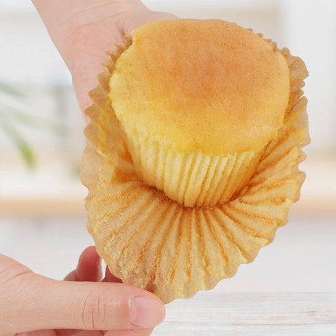 Caperci Jumbo Cupcake Liners, Natural Muffin Baking Cups, 300-Count, Food Grade, Upgraded Grease-Proof Paper (Natural)