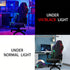 Blacklight Gaming Chair Cover UV Reactive Neon Geometric Pattern Desk Chair Slipcover, Glow in The Dark Stretch