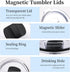 2 Pack Tumbler Lid for Yeti with Magnetic Slider Switch, Reusable Replacement Lids