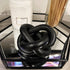 3-Link Wood Chain Link Coffee Table Decor, Black Wooden Knot Decor for Coffee Table Farmhouse Decortive for Home Boho