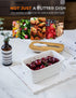 Countertop Butter Dish with Lid: Large Butter Dish for - Ceramic Butter Container with Knife Double Silicone Seal