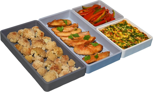 Large Silicone Baking Tray Dividers for Oven Cooking & Meal Prep, Easy to Clean Nonstick Baking Sheet