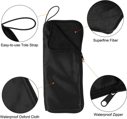 Wet Umbrellas Bag 10.24"x4", Superfine Fiber Reversible Sleeve Cover for Portable Waterproof Storage