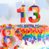 Hongplus 3D 4 4th 4th Colorful Building Block Number Candle Birthday Candle Candy Building Block Bricks Happy Birthday