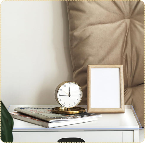 15.8 23.6 Inch, 1.5mm Trimmed Occasion(1 Ganeen Nightstand Protector, Clear Plastic Table Cover Protector x Thick