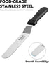 Anaeat Icing Spatulas, Set of 3 Professional Cake Angled Offset Spatula with 6", 8", 10" Stainless Steel Blades