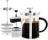 OVENTE 2-in-1 Coffee Press and Tea Maker, 20 Ounce with High Grade Stainless Steel Infuser, Borosilicate Glass, Clear