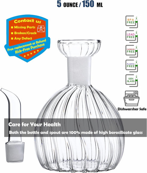 5 oz/150 ml HAIZEEN Olive Oil & Vinegar Dispenser with Non Drip Spout - Oil Pourer Dispensing Bottles Soap dispenser