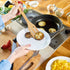 Bamboo Wooden Spoons & Spatulas Set, 6 Pieces Kitchen Cooking Utensils with 1 Holder, Heat Resistant for Non Stick