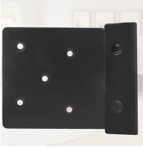 Metal Bed Frame Bed Post Double Hook Slot Bracket, 2 Sets 4.2" x 3.4" x 0.08" Heavy Duty Bed Rail Hooks Plates with