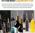 Liquor Bottle Pourers - 8 Pack Stainless Steel Classic Pourers with Clean Brush, Rustproof Metal Tubes for Bars