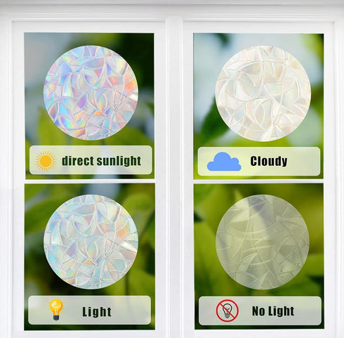 STICKERGURU 16 Pieces Mushroom and Leaf Window Clings - Anti-Collision Decals to Save Birds from Window Collisions